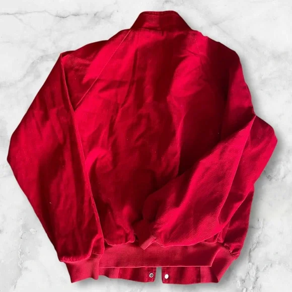 Vintage dead stock kbrand red snap button jacket